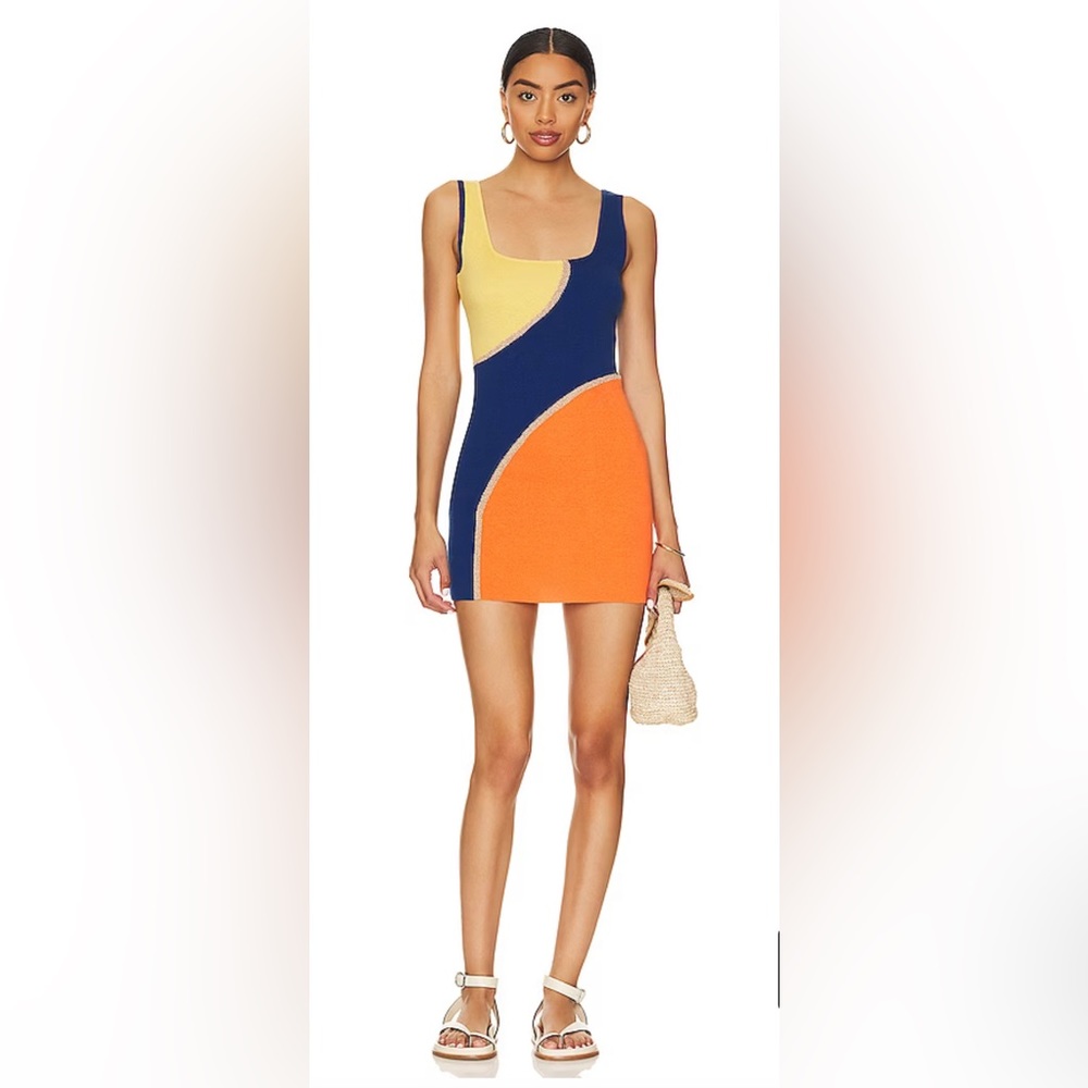 Solid and Striped Kimberly Mini Dress WITH TAGS in Landscape Intarsia